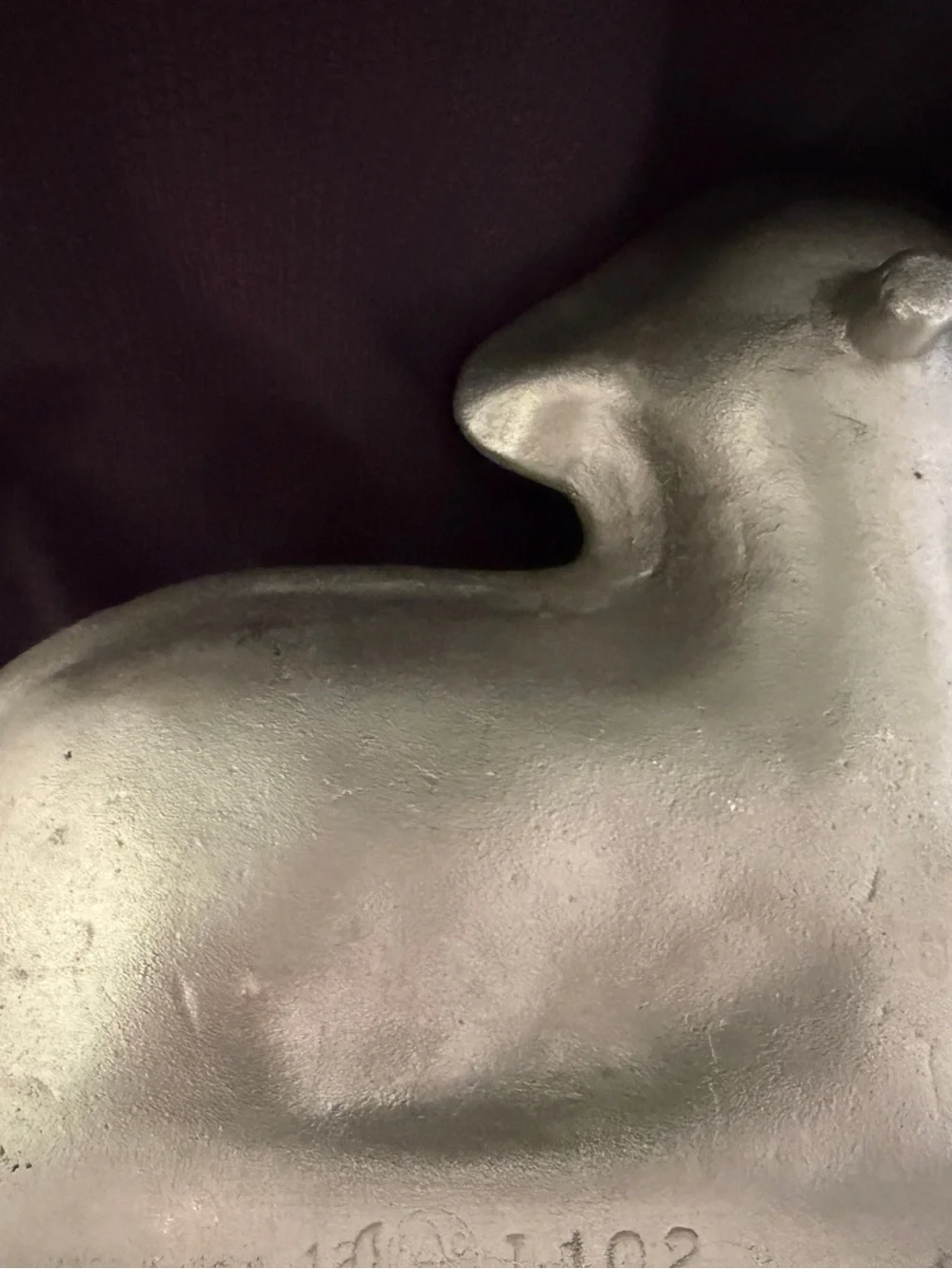 VINTAGE ANTIQUE Cast Aluminum lamb Easter Mold Chocolate Candy Collectable